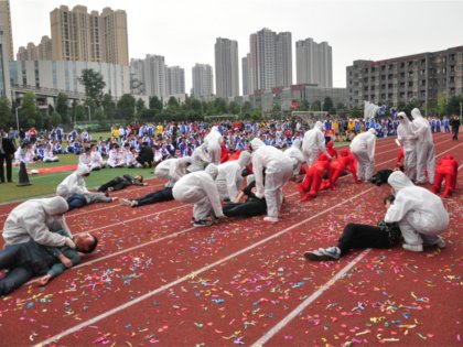 我校第四届运动会入场式集锦（高三年级、国际部及教师方队）